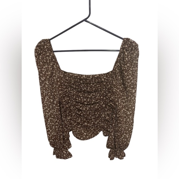 NWT Anthropologie ASTR the Label Tonina Puff-Sleeve Top Ditsy Floral Size Small - Picture 3 of 6